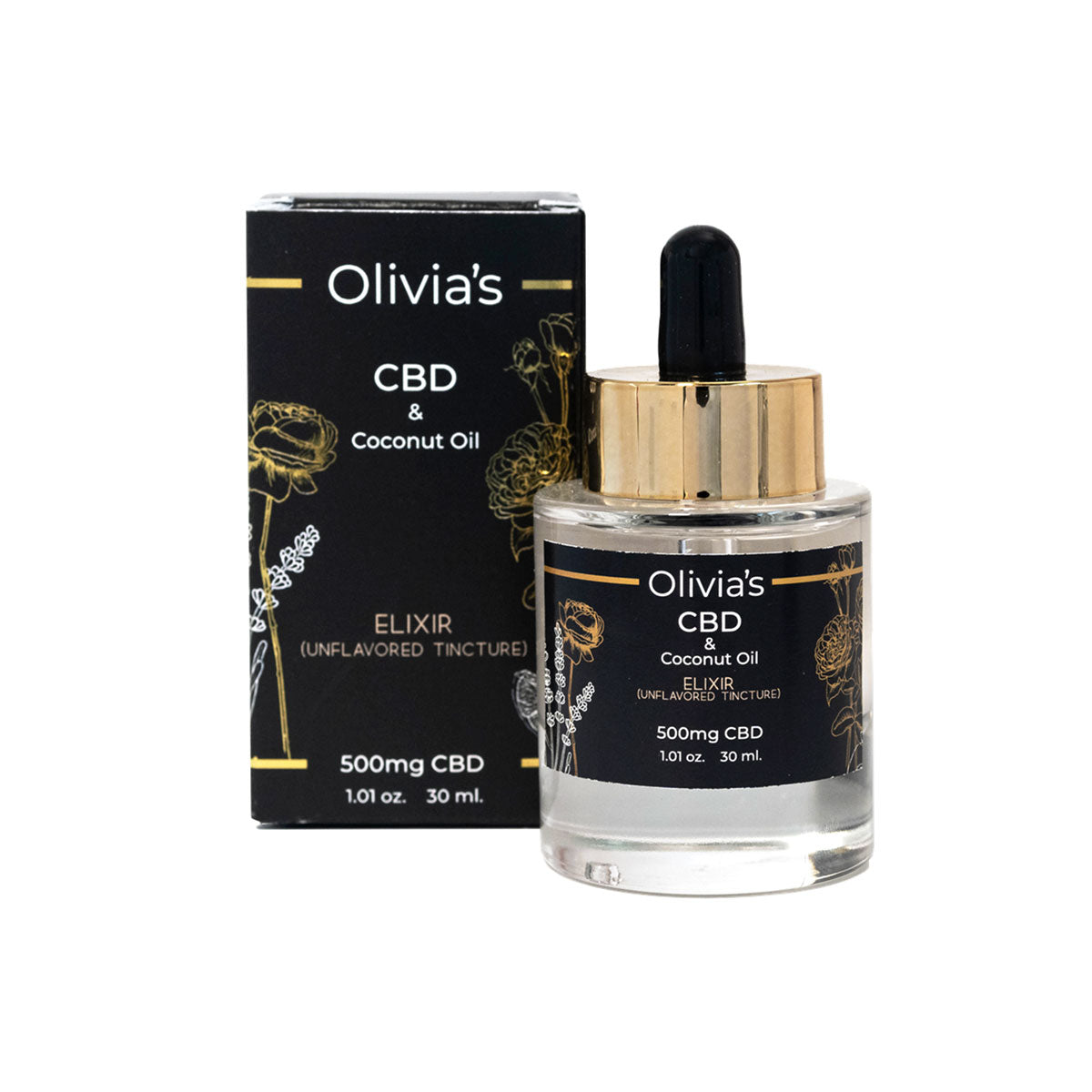 Olivia's Boudoir 500mg CBD Elixir Unflavored Tincture 1 oz.-0