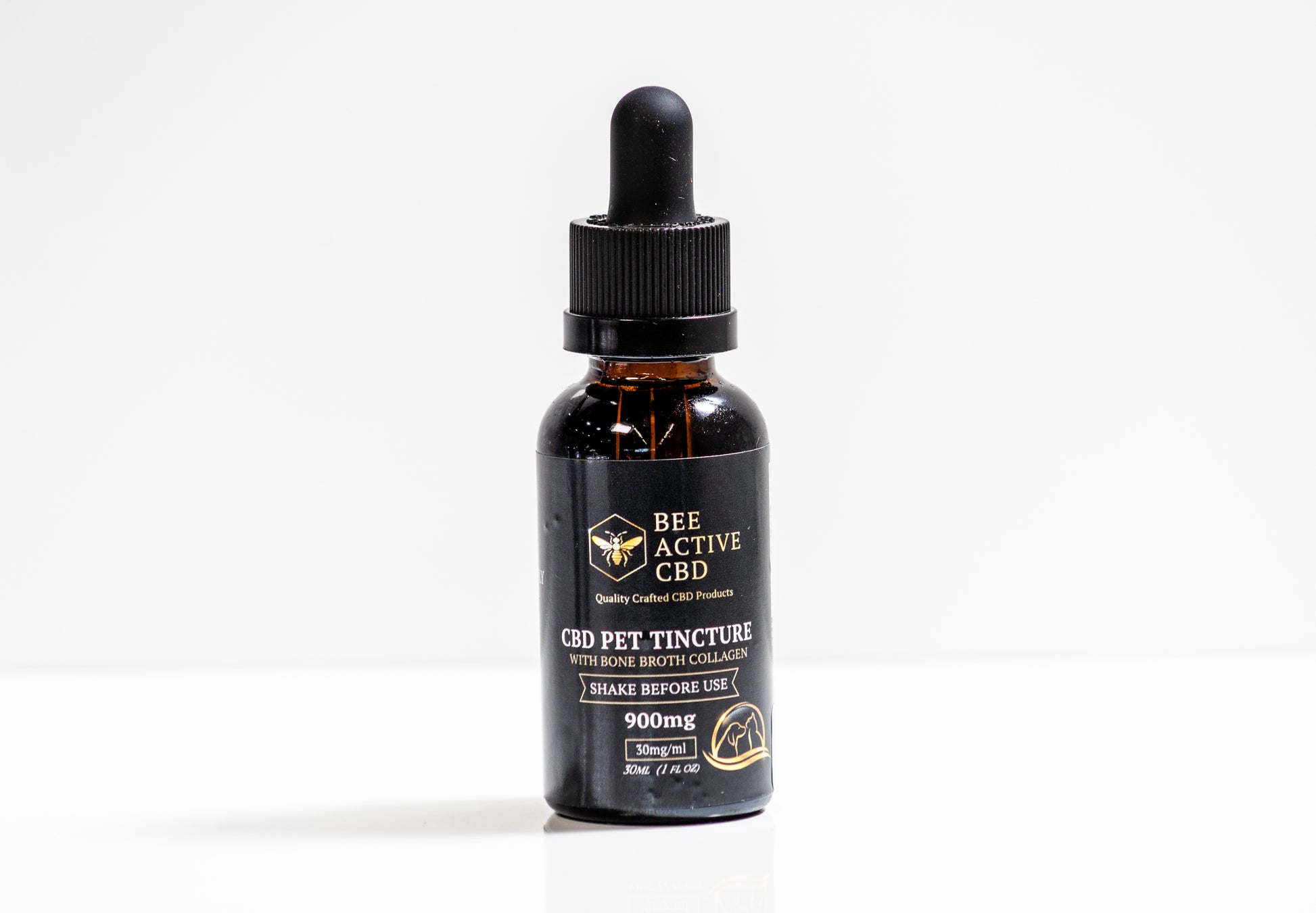 Bee Active tintura de CBD para mascotas 900mg, apoyo natural para perros y gatos con ansiedad, estrés y dolor