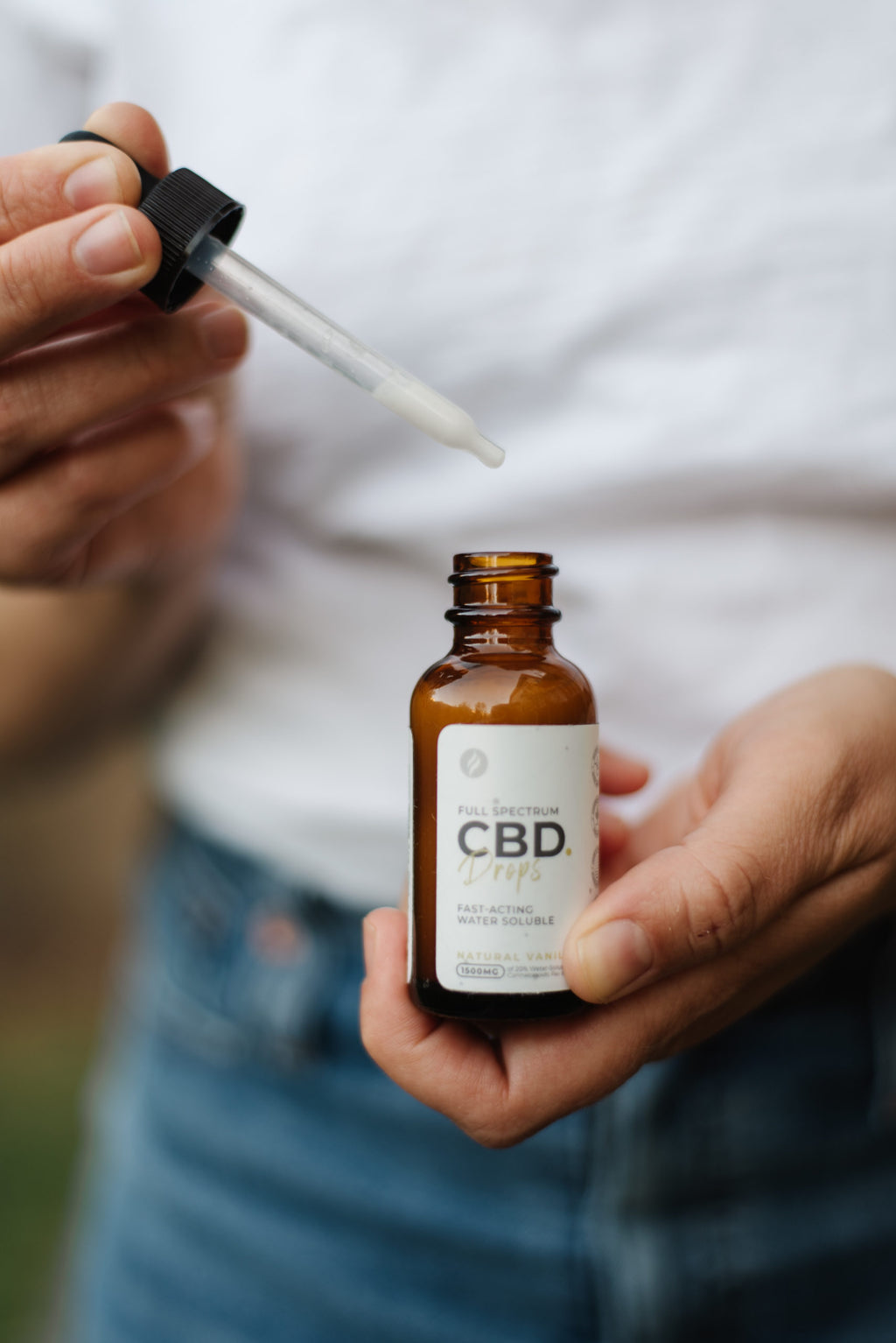 Natural Vanilla Water Soluble Full Spectrum CBD Drops (1,500mg) - 30mL-1
