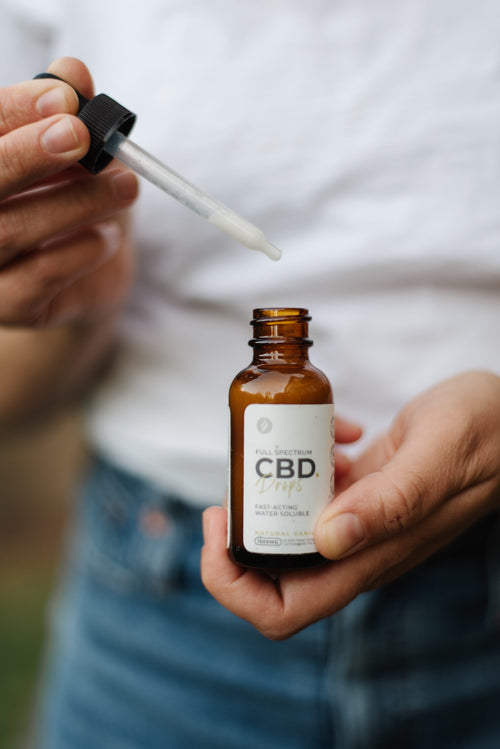 Natural Vanilla Water Soluble Full Spectrum CBD Drops (1,500mg) - 30mL-1