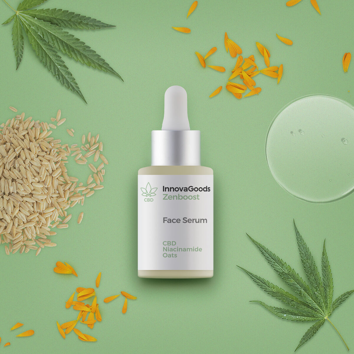Facial Serum CBD Zenboost InnovaGoods 30 ml-4